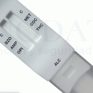 TEST LAPIZ DROGAS EN SALIVA 6 PARAMETROS+ALCOHOL (COC20,THC50, AMP50, BZO30,OPI40,MET50+ALCOHOL) MARCA ACCUBIOTECH CO.,